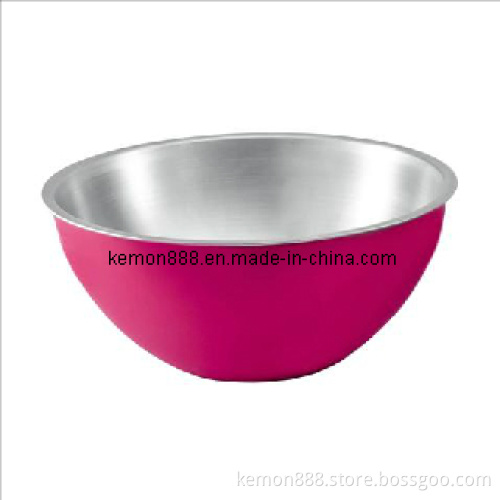 PP Base Stainless Steel Salad Bowl
